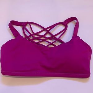 Maroon Lululemon cross back Sports Bra